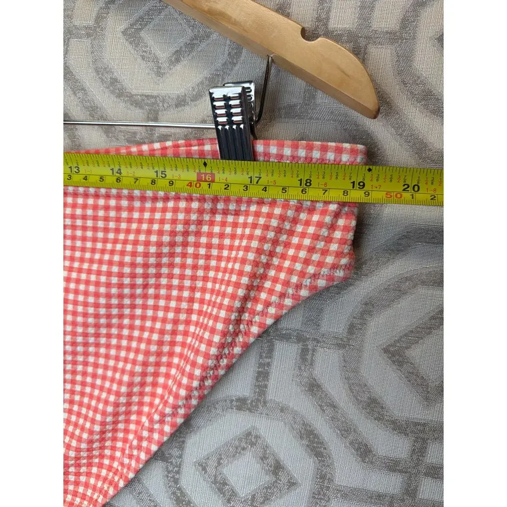 Old Navy Mid-Rise Textured Bikini Swim Bottoms Red Gingham‎ size XXL NWT